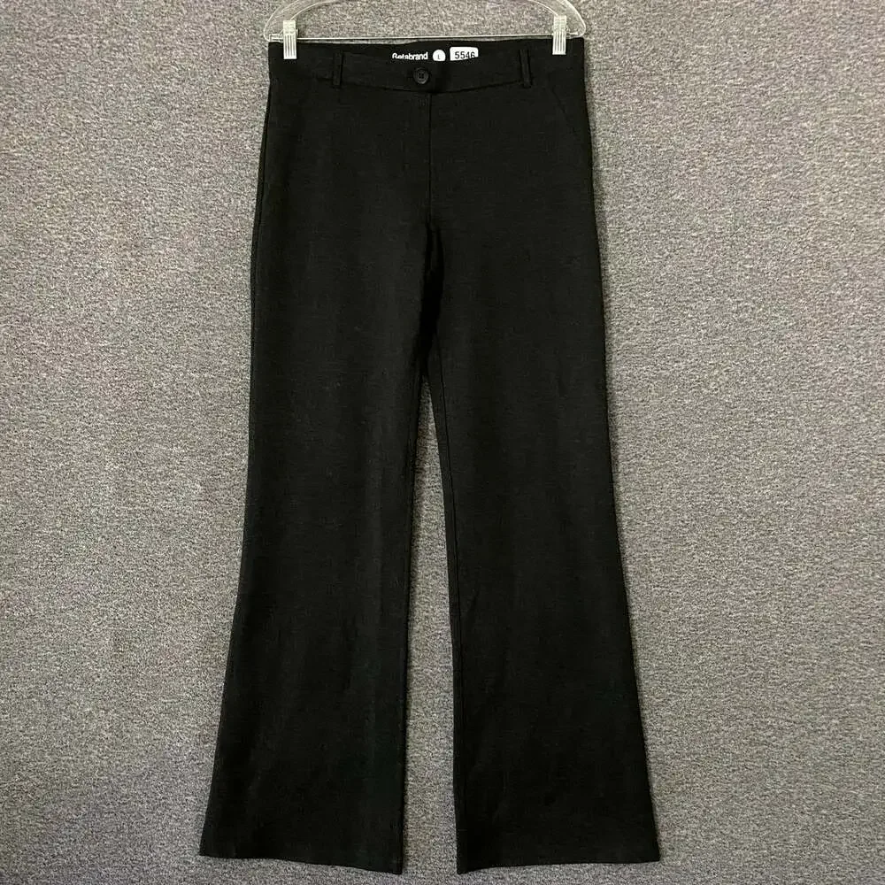 Betabrand Women's Size Large Gray Bootcut Dress Pant Yoga Pull On Pant